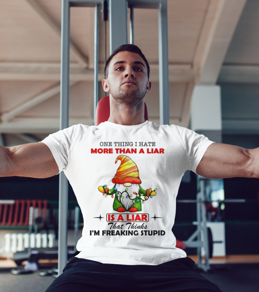 Gnome One Thing I Hate More Than A Liar Is A Liar That Thinks I'm Freaking Stupid T-Shirt