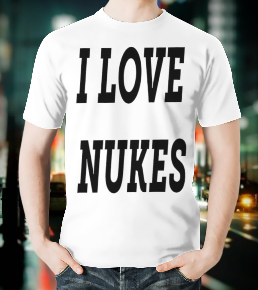 I Love Nukes DJ Smokey Retro Vibe T-Shirt