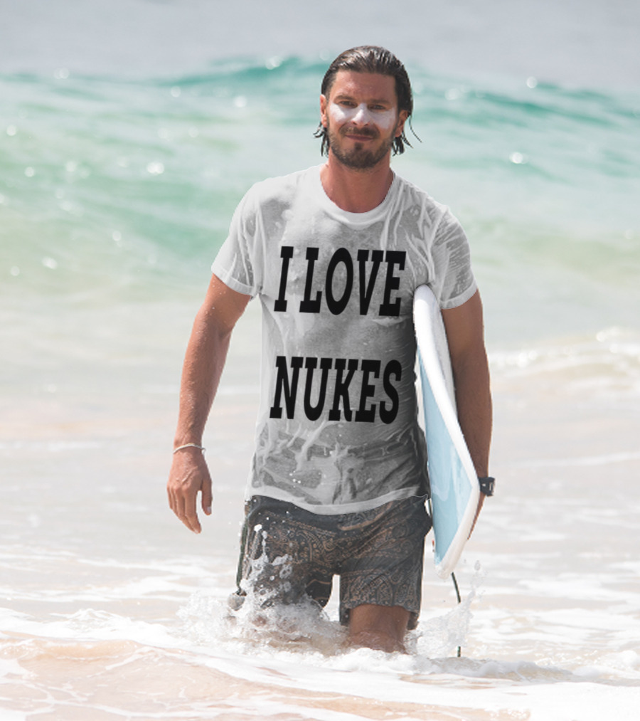 I Love Nukes DJ Smokey Retro Vibe T-Shirt