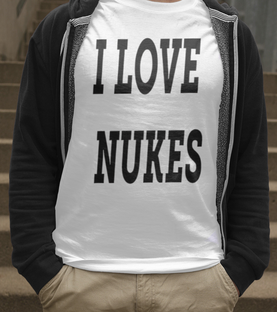 I Love Nukes DJ Smokey Retro Vibe T-Shirt