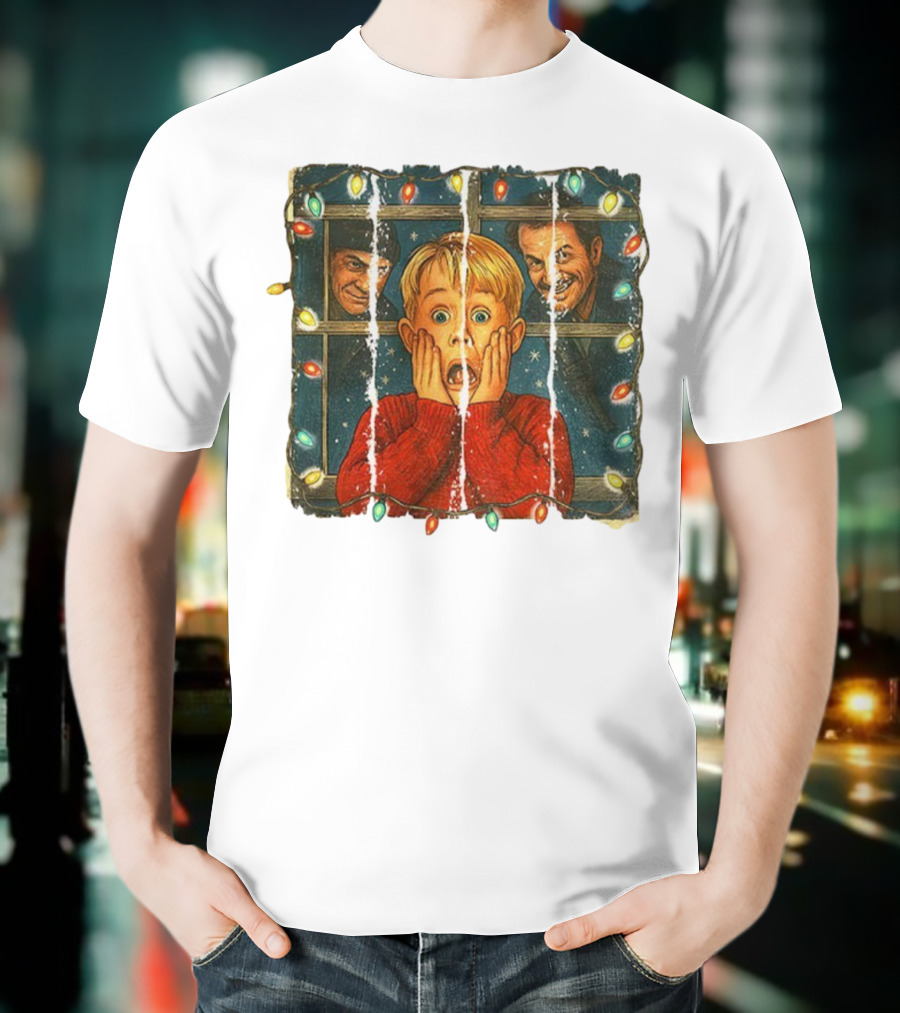 Kevin McCallister Home Alone Merry Christmas With Harry And Marv T-Shirt