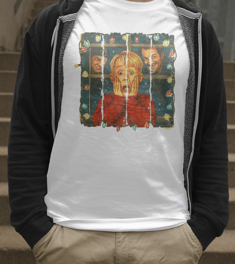 Kevin McCallister Home Alone Merry Christmas With Harry And Marv T-Shirt