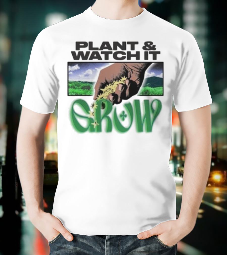 Plant & It Grow Hand With Nature Scenery T-Shirt