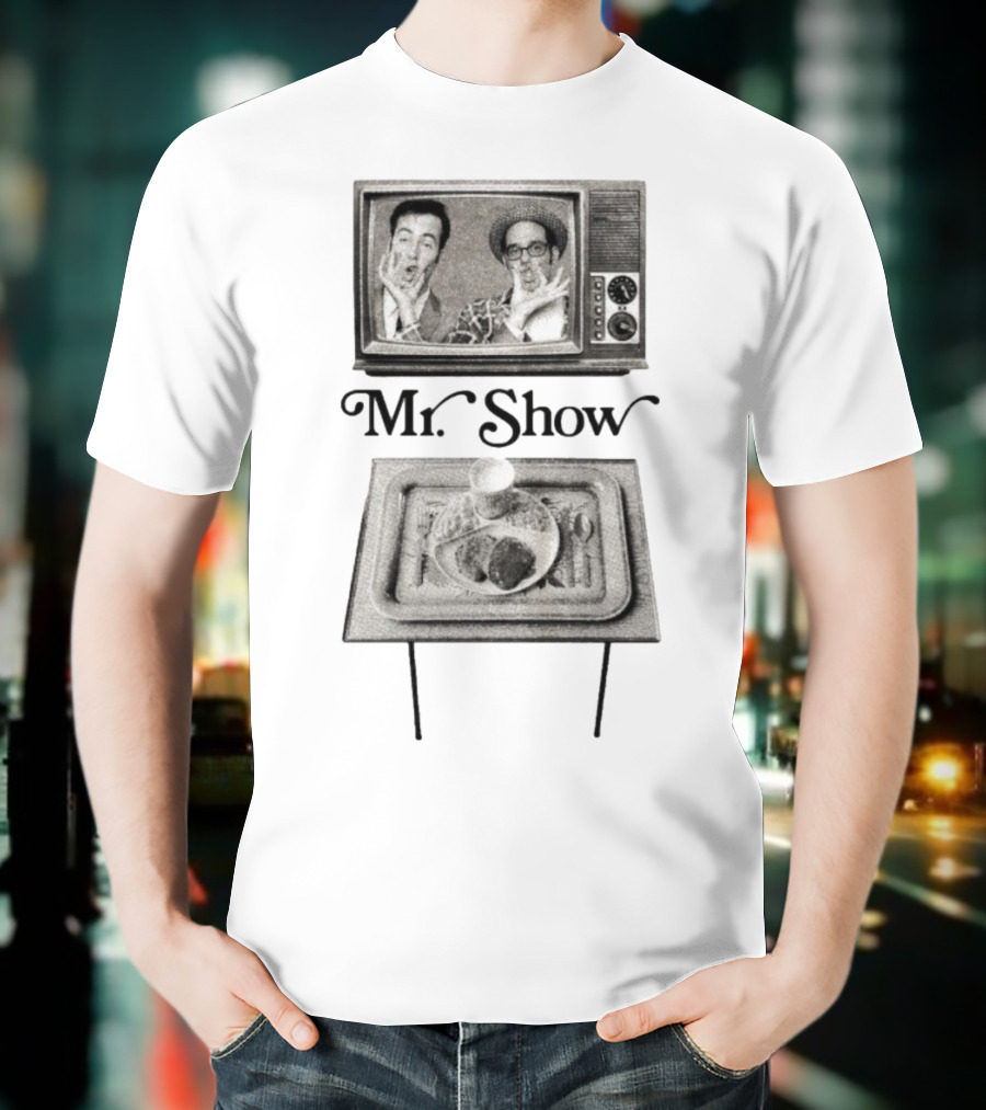 Mr. Show Vintage TV Dinner Tray Illustration T-Shirt