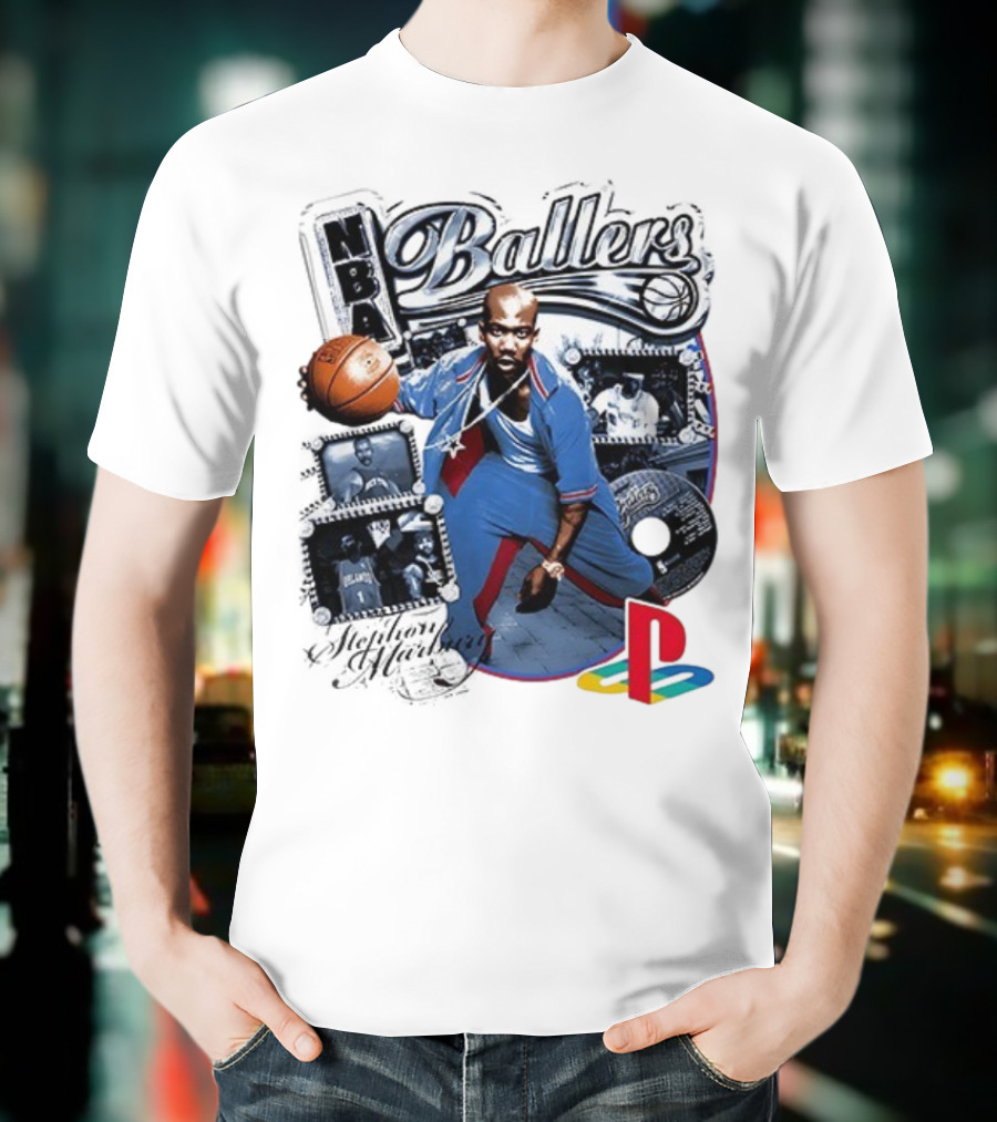 NBA Ballers Stephon Marbury PS2 Experience Fantasy Lifestyle Of An NBA Superstar T-Shirt