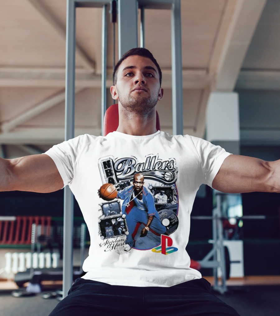 NBA Ballers Stephon Marbury PS2 Experience Fantasy Lifestyle Of An NBA Superstar T-Shirt