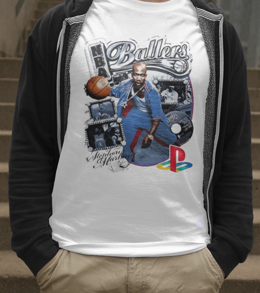 NBA Ballers Stephon Marbury PS2 Experience Fantasy Lifestyle Of An NBA Superstar T-Shirt
