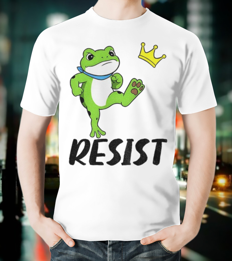 Resist Portland Frog Kicks Crown Political Anti Maga T-Shirt