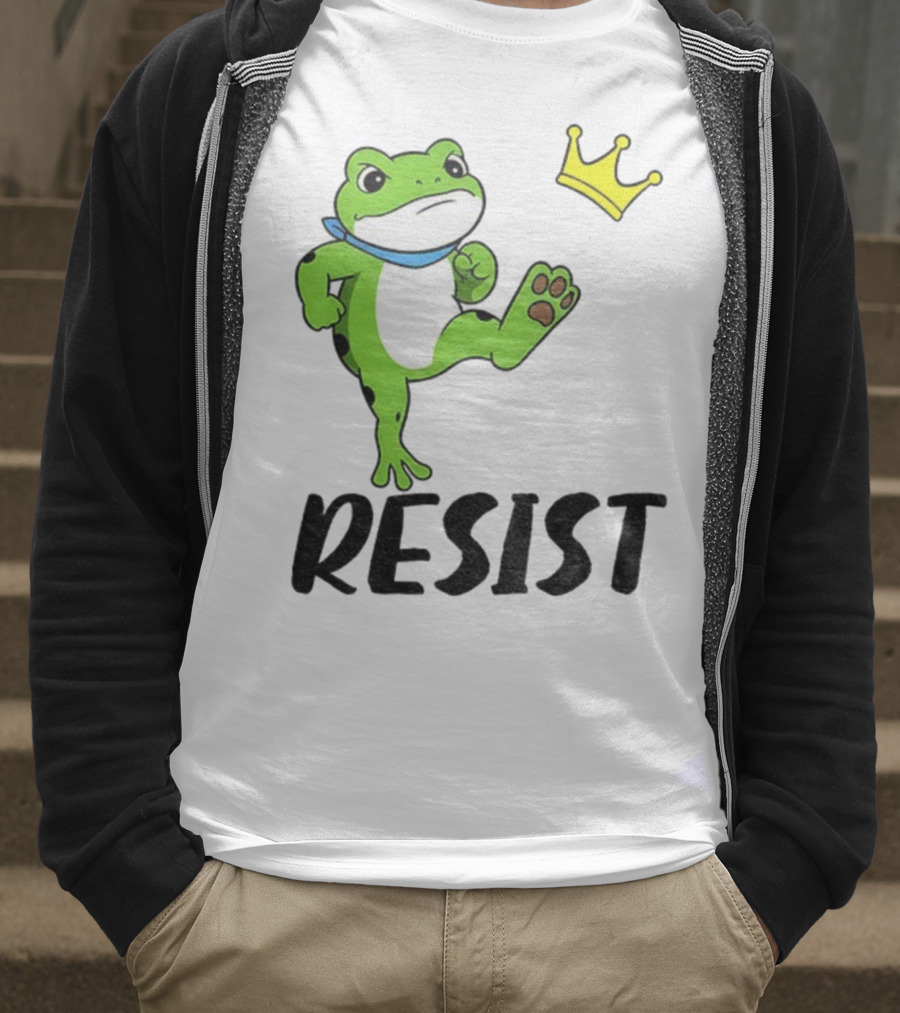 Resist Portland Frog Kicks Crown Political Anti Maga T-Shirt