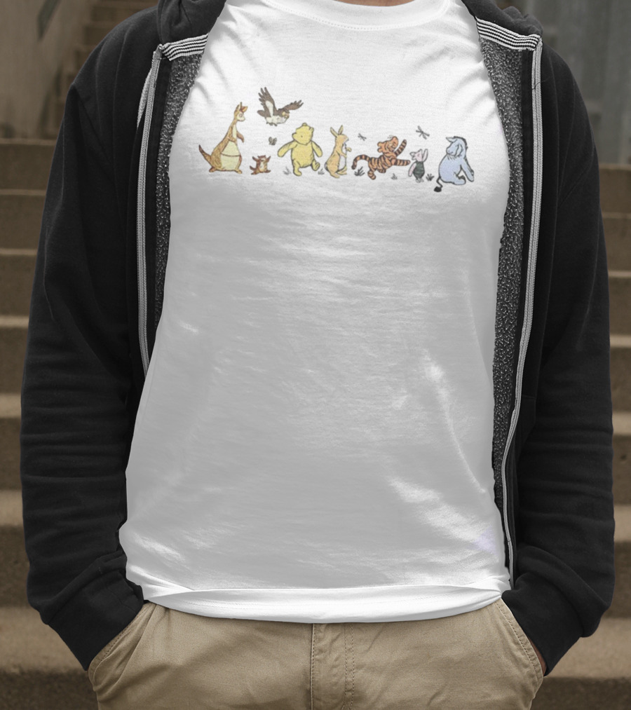 Winnie The Pooh Tigger Piglet Eeyore Kanga Roo Owl And Friends Disneyland Cartoon T-Shirt