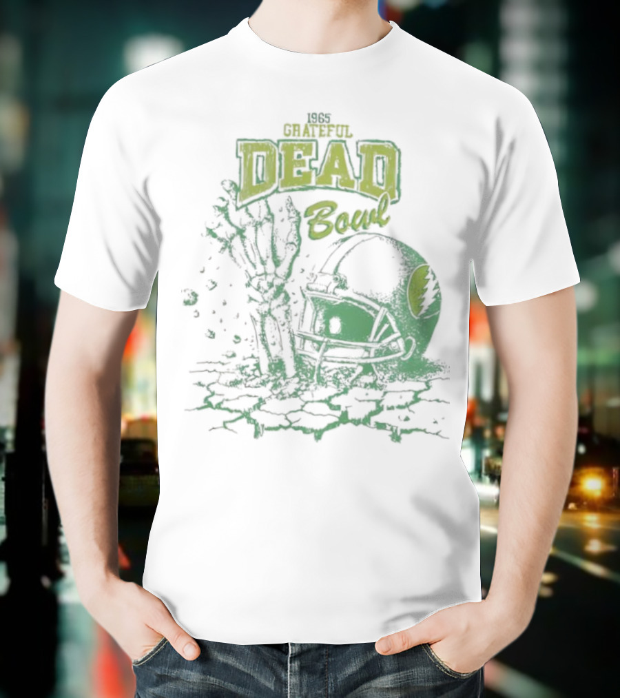 1965 Grateful Dead Boul Helmet Skeleton Hand T-Shirt