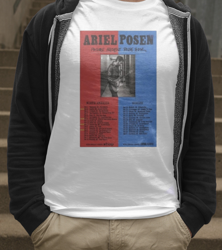 Ariel Posen Future Present Tense Tour North America Europe 2025 2026 Special Guests Wendigo Cathal Murphy T-Shirt