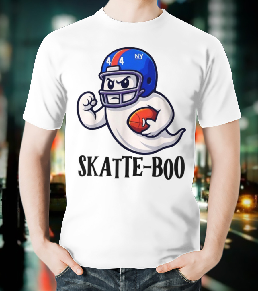 New York Giants Skatte-Boo Ghost Halloween Football Spirit T-Shirt