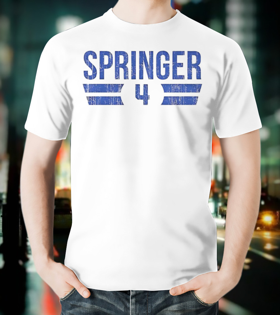 Springer Number 4 Vintage Toronto Blue Jays Baseball 2025 T-Shirt