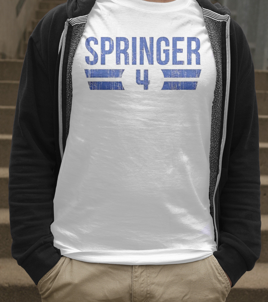 Springer Number 4 Vintage Toronto Blue Jays Baseball 2025 T-Shirt