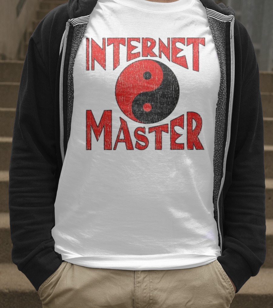 Internet Master Yin Yang Symbol Retro Design T-Shirt