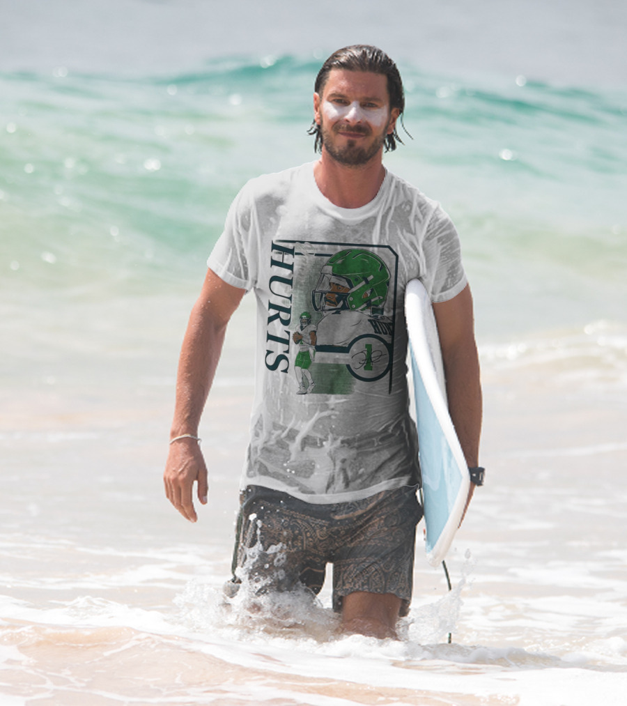 Jalen Hurts Philadelphia Eagles Football Collage Frame Signature HURTS 1 T-Shirt