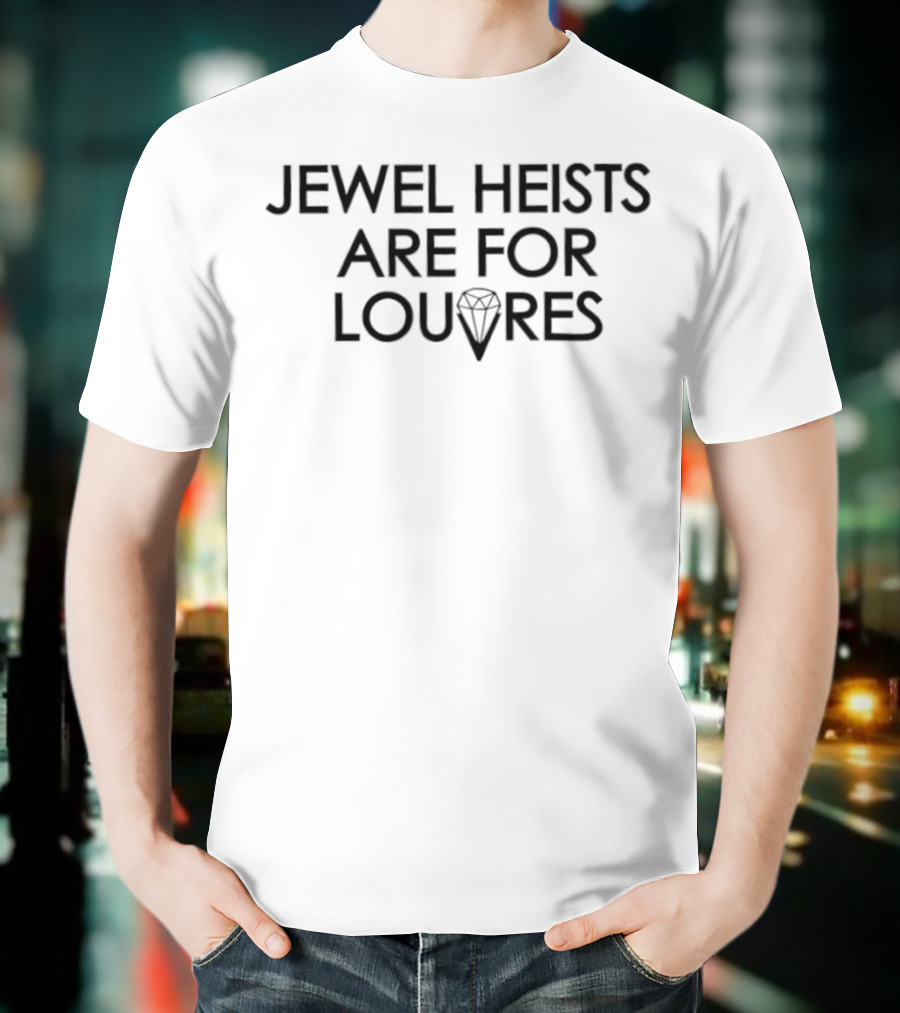 Jewel Heists Are For Louvres Diamond Motif T-Shirt