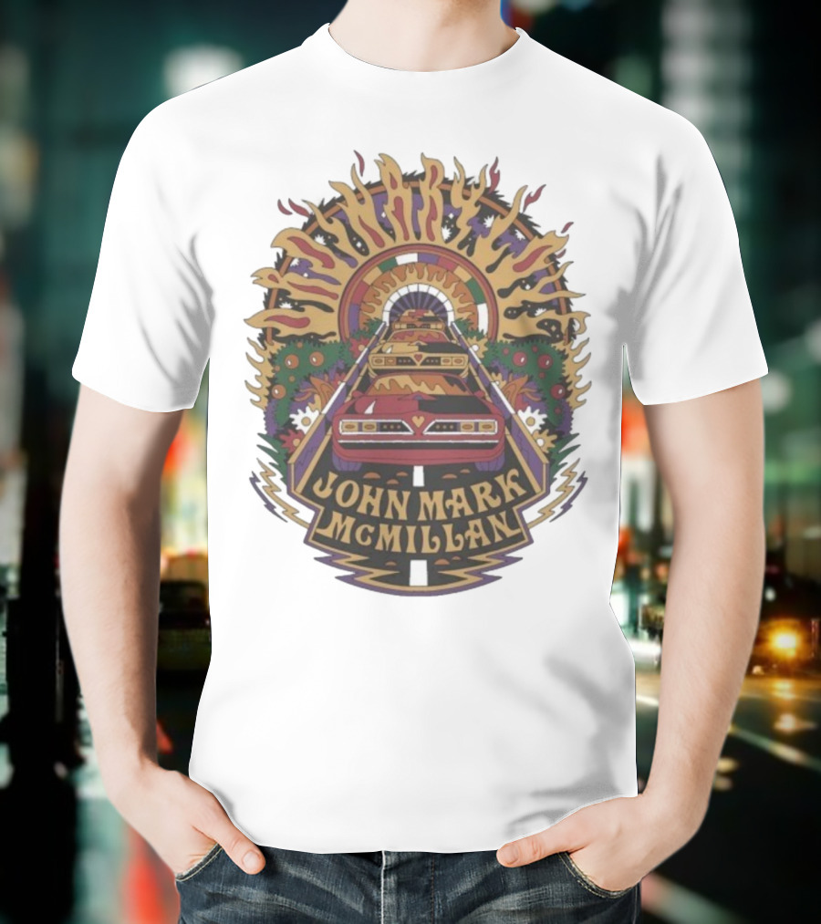 John Mark McMillan Cars And Tunnel Psychedelic Art T-Shirt