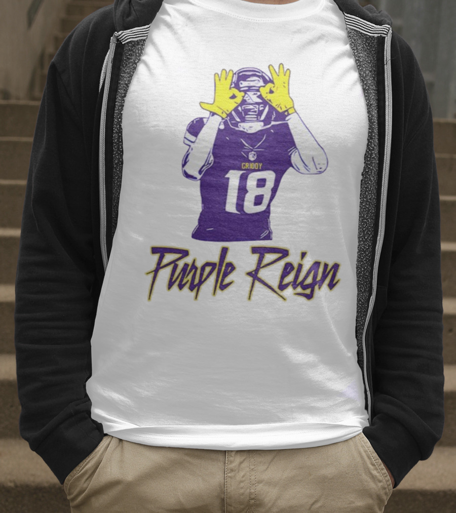 Justin Jefferson Griddy Purple Reign Minnesota Vikings Football 18 T-Shirt