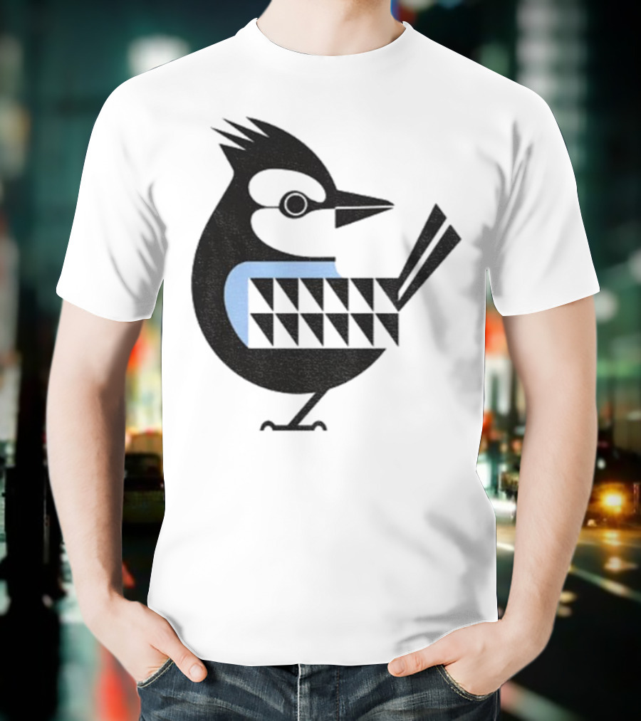 Toronto Blue Jays Retro Blue Bird Baseball Illustration T-Shirt