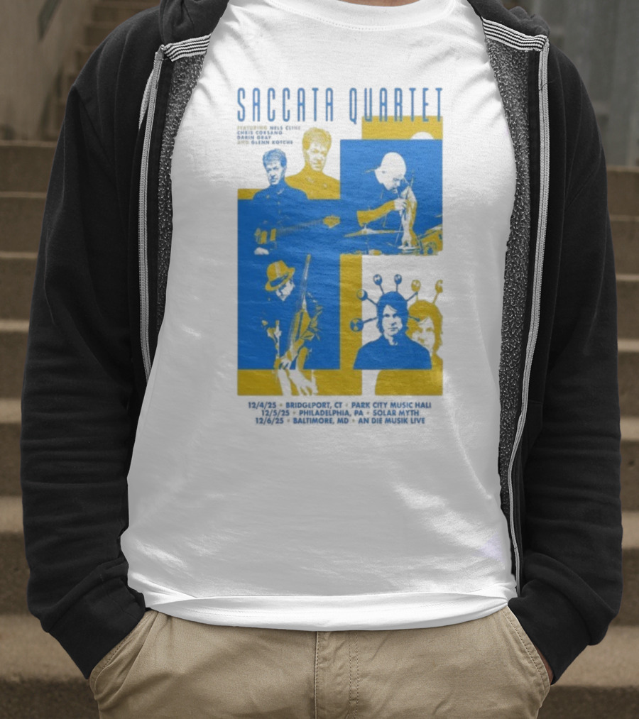 Saccata Quartet Tour December 2025 European Jazz Fusion Concert Dates T-Shirt