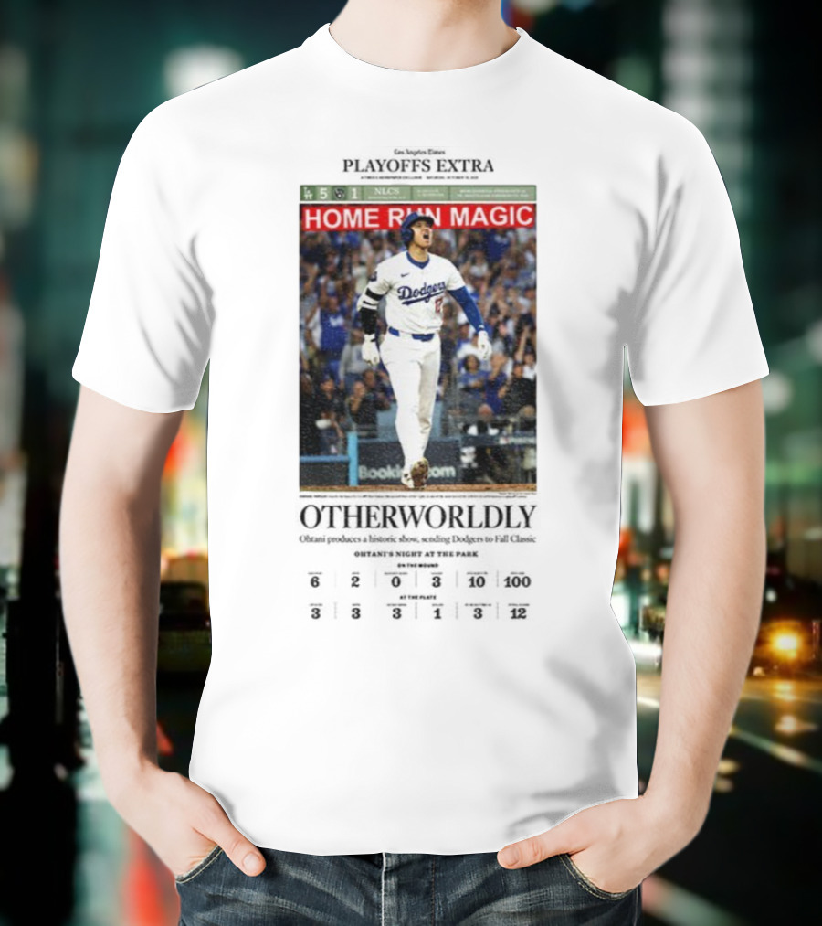 Dodgers NLCS Playoff Extra Shohei Ohtani Home Run Magic 2025 Victory Highlights T-Shirt