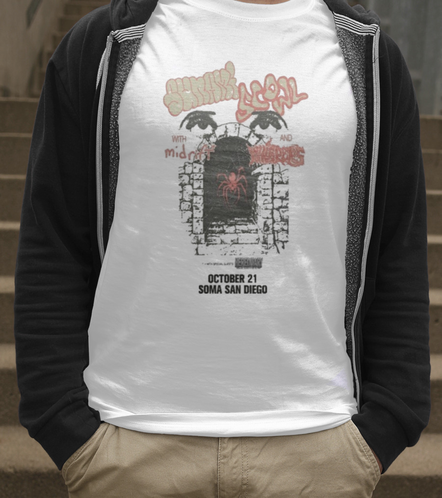 Sunami Scowl San Diego Soma Tour October 21 2025 Red Spider Design T-Shirt