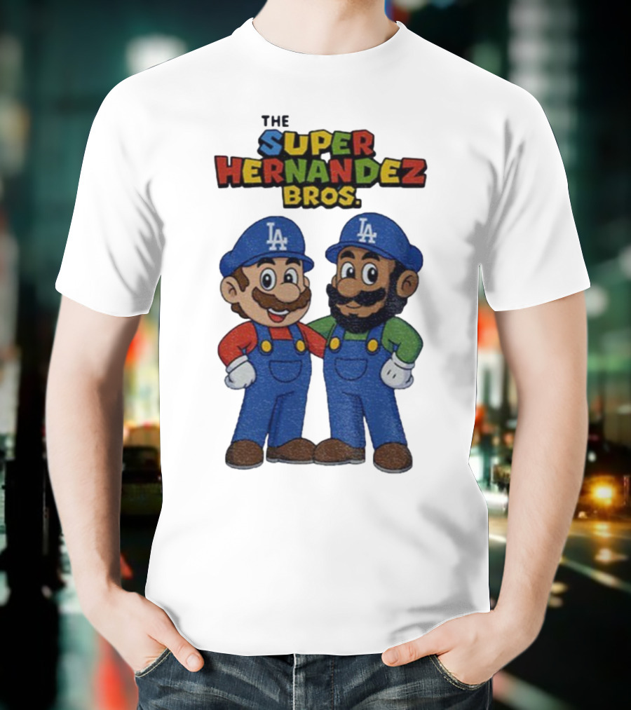 The Super Hernandez Bros LA Baseball Theme T-Shirt