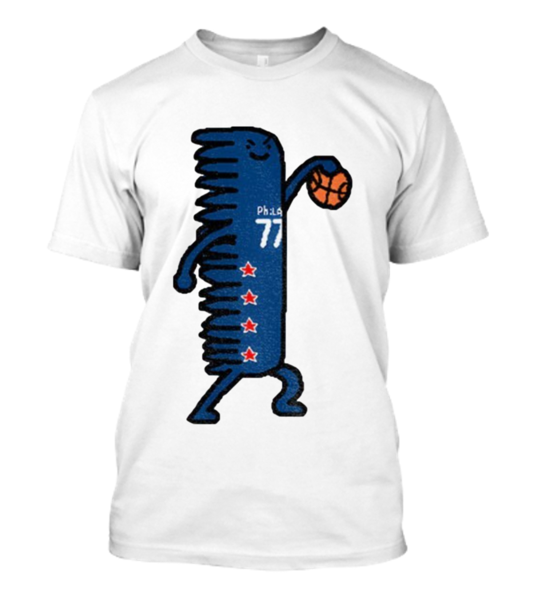 V.J. Edgecombe Phila 77 Philadelphia 76ers Basketball Character T-Shirt