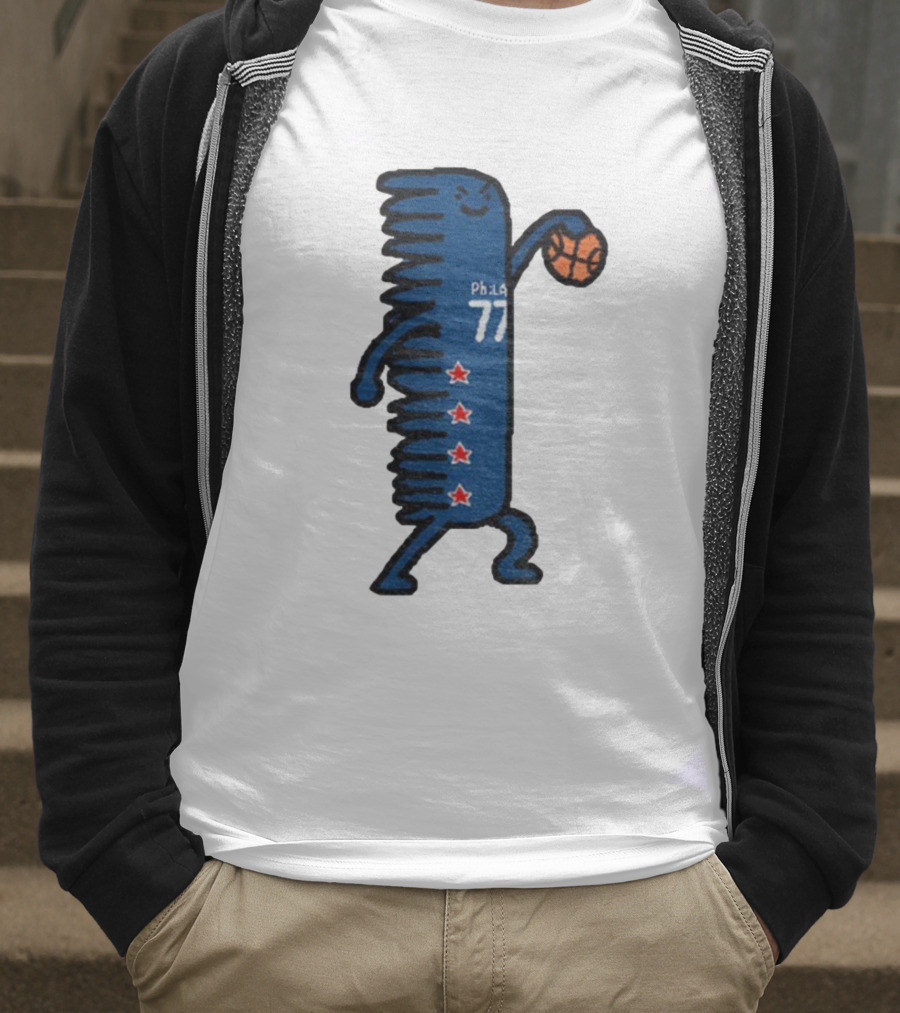 V.J. Edgecombe Phila 77 Philadelphia 76ers Basketball Character T-Shirt