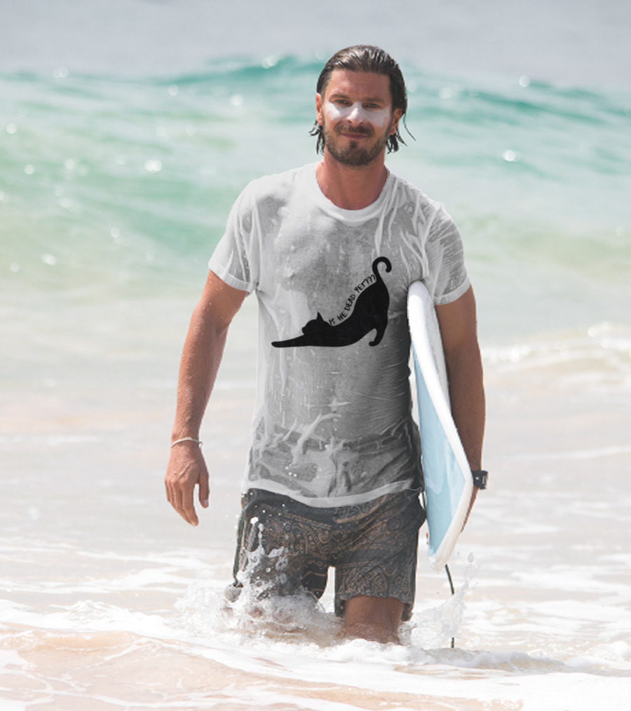 Anti-Trump Cat Is He Dead Yet Funny Political Humor T-Shirt