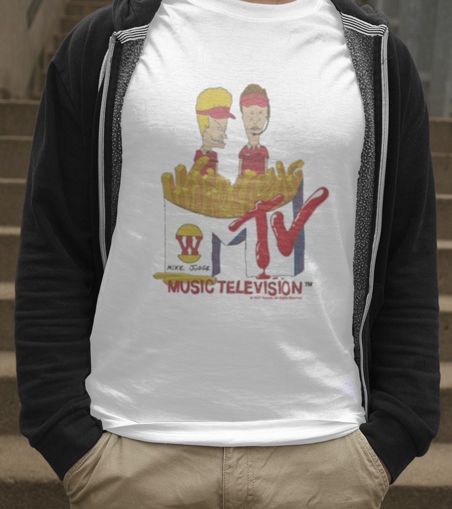 Beavis And Butt-Head MTV Mike Judge Burger World Music Television T-Shirt