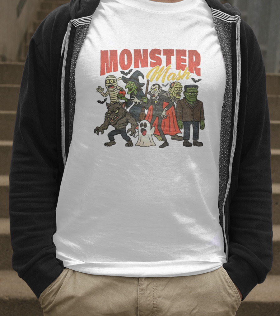 Monster Mash Vintage Horror Movie Vampire Monster Bash T-Shirt