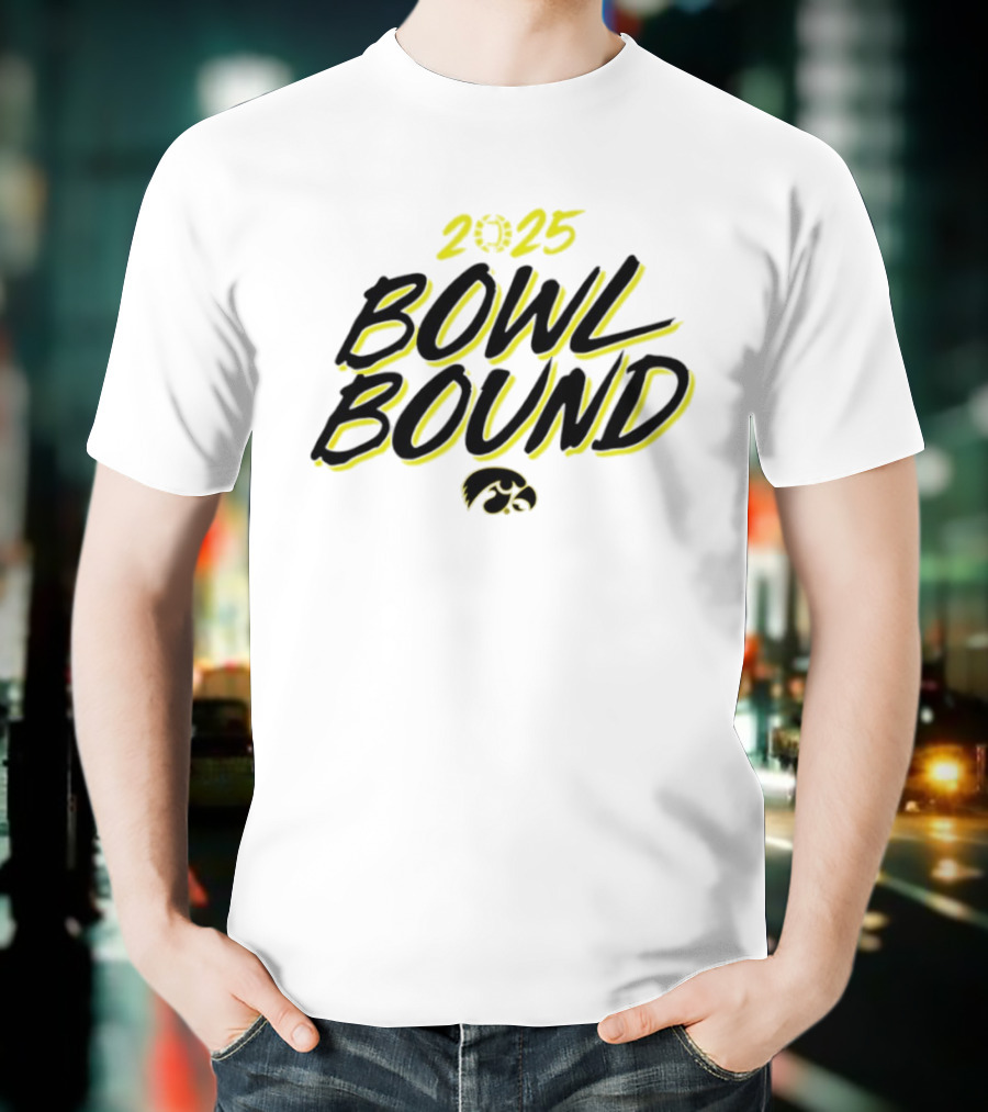 Iowa Hawkeyes 2025 Bowl Bound Football Team Fan Gear T-Shirt