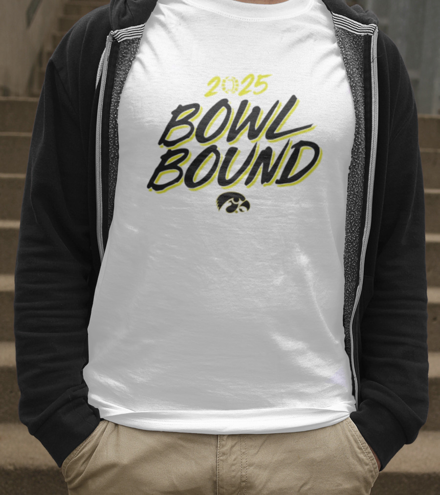 Iowa Hawkeyes 2025 Bowl Bound Football Team Fan Gear T-Shirt