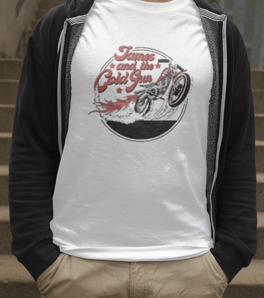 James And The Cold Gun Cut The Breaks Motor Bike T-Shirt