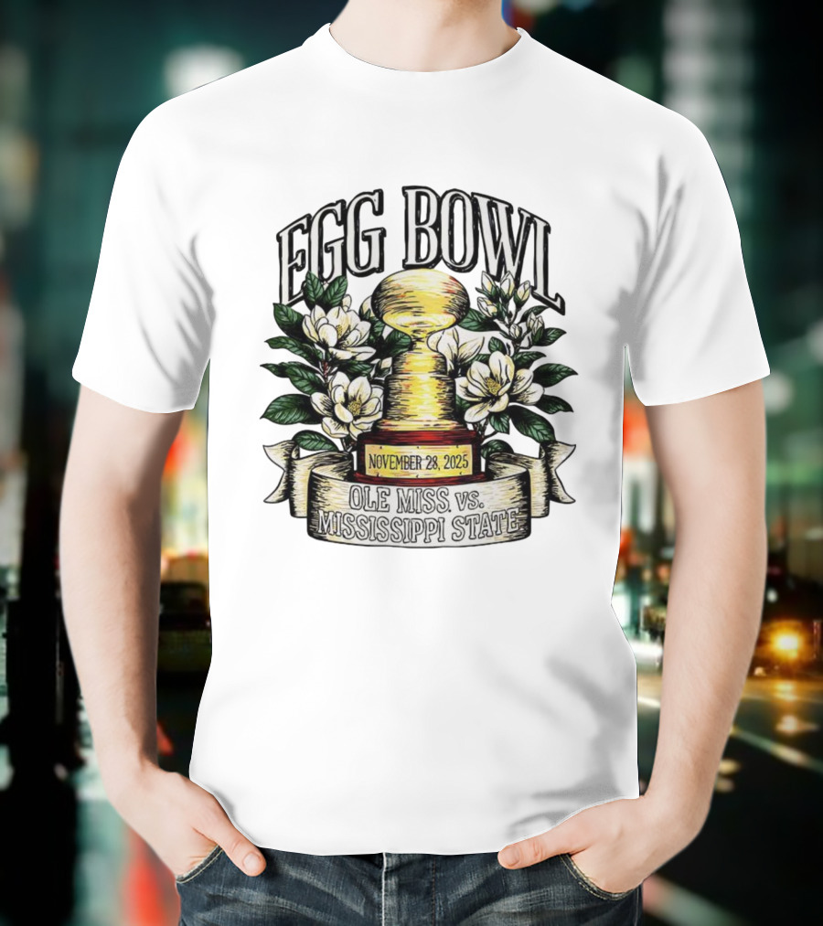 Egg Bowl November 28 2025 Ole Miss Vs Mississippi State Trophy Magnolia T-Shirt