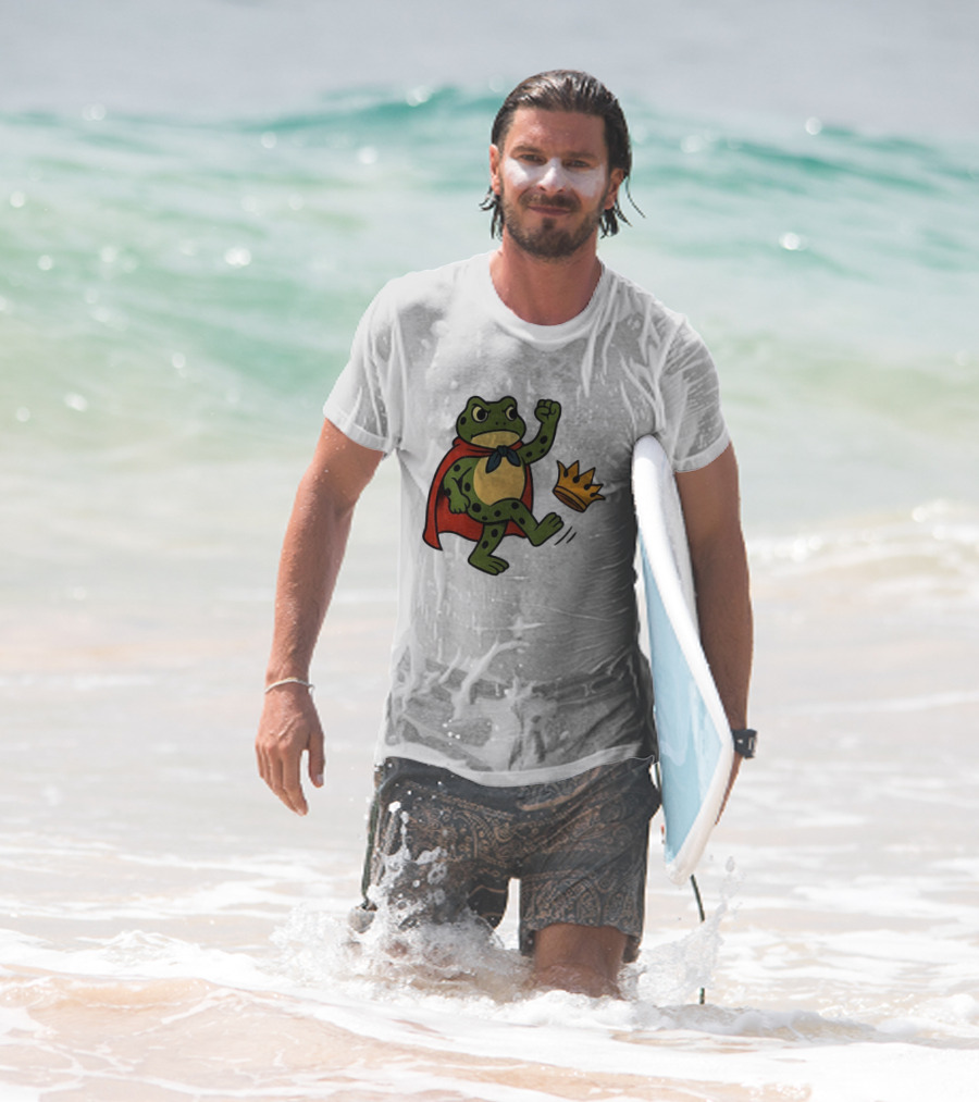 Portland Frog No Kings In America Anti Trump Kicking Crown T-Shirt