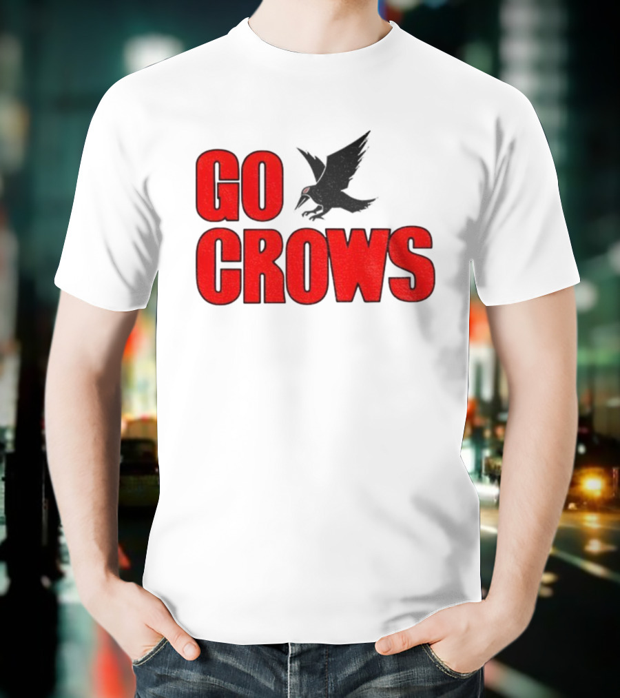 Tom Welling Go Crows Football Enthusiast Ravens Team Spirit T-Shirt