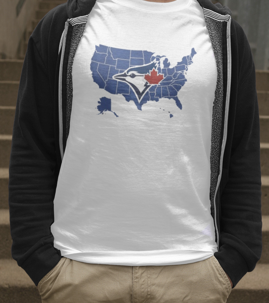 Toronto Blue Jays USA Map Who America Supports World Series T-Shirt