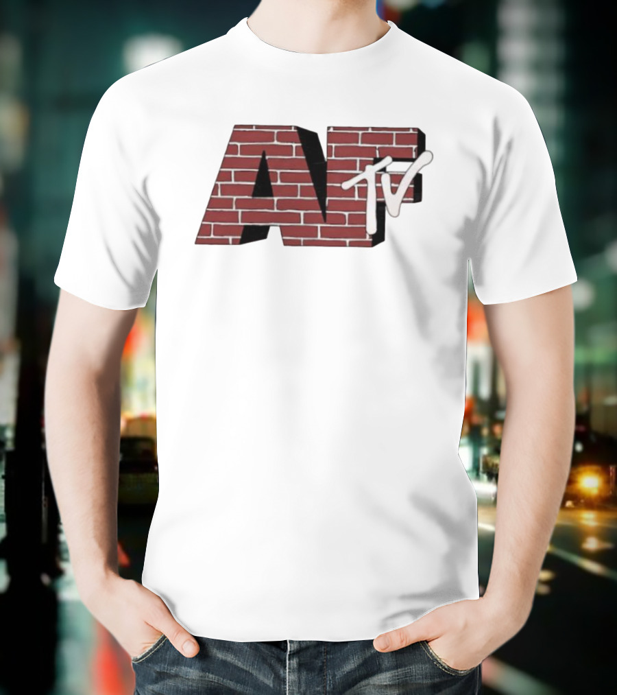 AFTV Brick Pattern Television Logo T-Shirt
