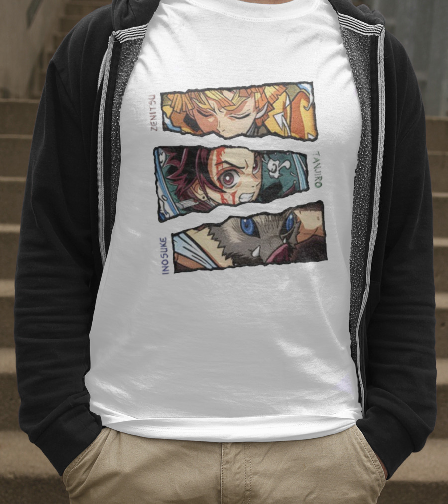 Demon Slayer Anime 2025 Tanjiro Zenitsu Inosuke Characters T-Shirt