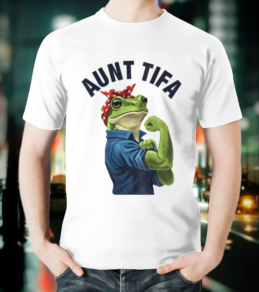 Aunt Tifa Rosie The Riveter Frog Meme Resist T-Shirt