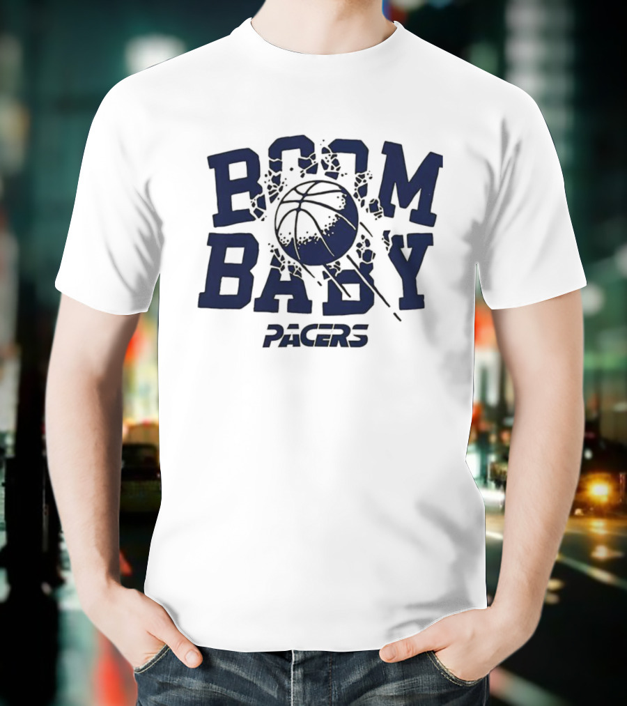 Boom Baby Pacers Basketball Iconic Slogan T-Shirt
