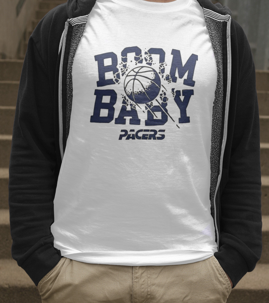 Boom Baby Pacers Basketball Iconic Slogan T-Shirt
