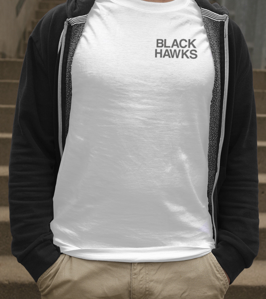 Chicago Blackhawks Vintage Black Hawks History T-Shirt