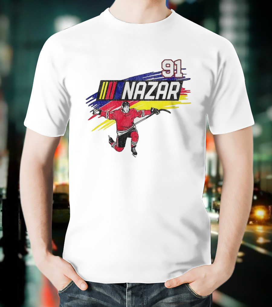 Chicago Blackhawks Nazar 91 Hockey Team Player Sportswear T-Shirt