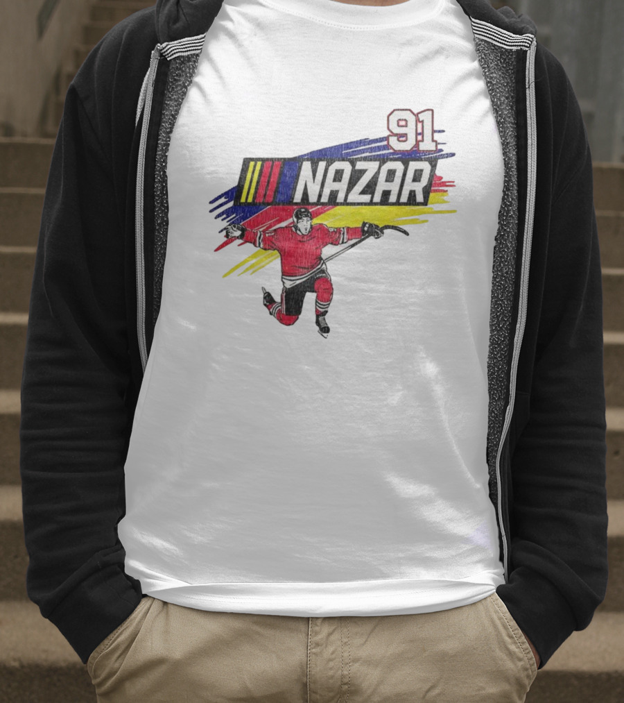 Chicago Blackhawks Nazar 91 Hockey Team Player Sportswear T-Shirt