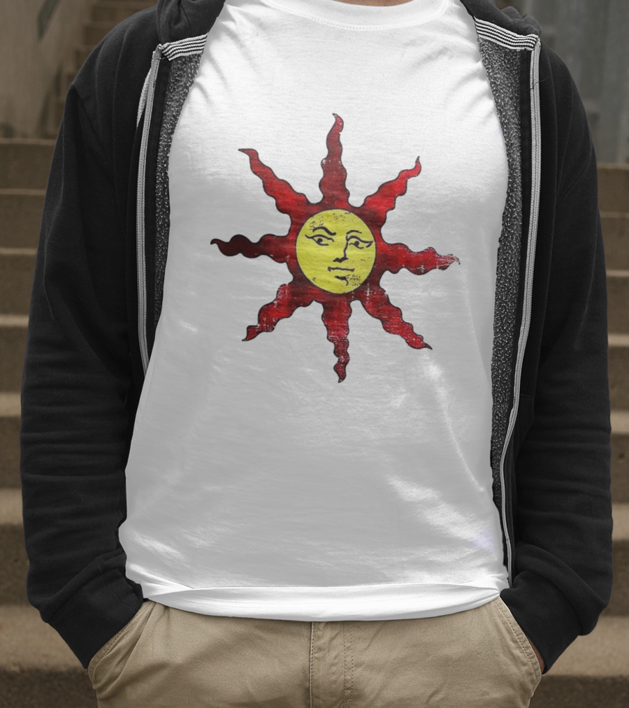 Dark Souls Warrior Of Sunlight Sun Symbol Icon Solaire Praise The Sun T-Shirt